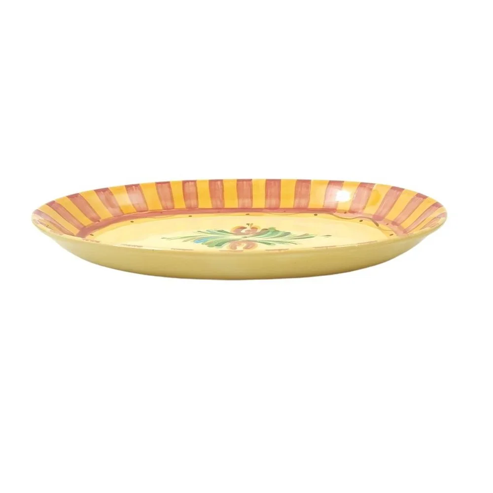 Gail Pittman Sienna Oval Serving Platter Plate Tray Southern Living at Home Red - Picture 4 of 8